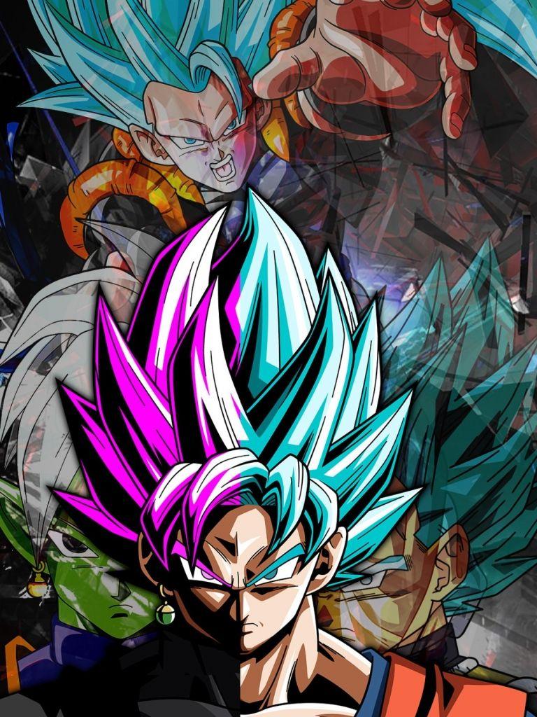768x1024 Free download Wallpaper iPhone Black Goku 2019 3D iPhone Wallpaper
