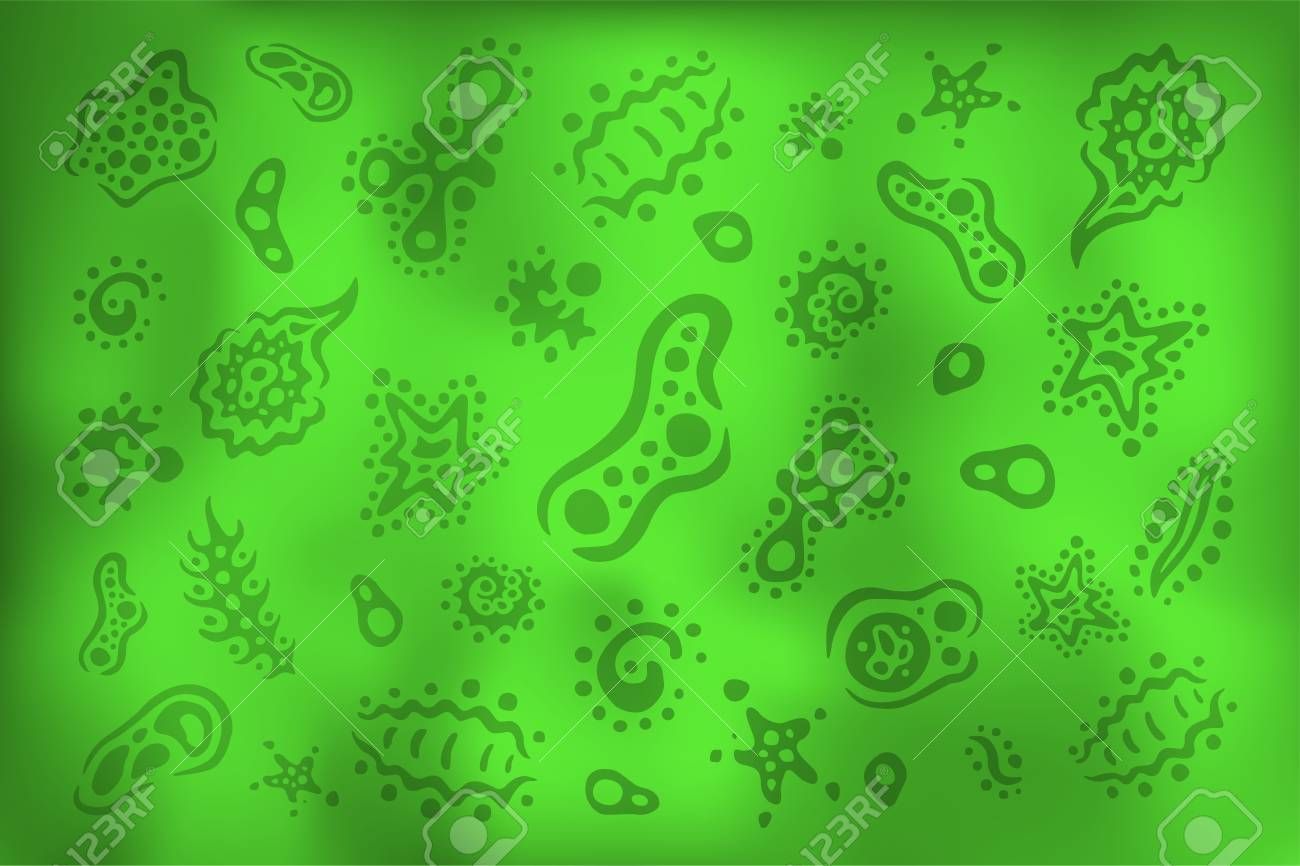 1300x866 Beautiful Abstract Green Background With Bacteria In Acid , Picture and Royalty Free Image. Image 102483290