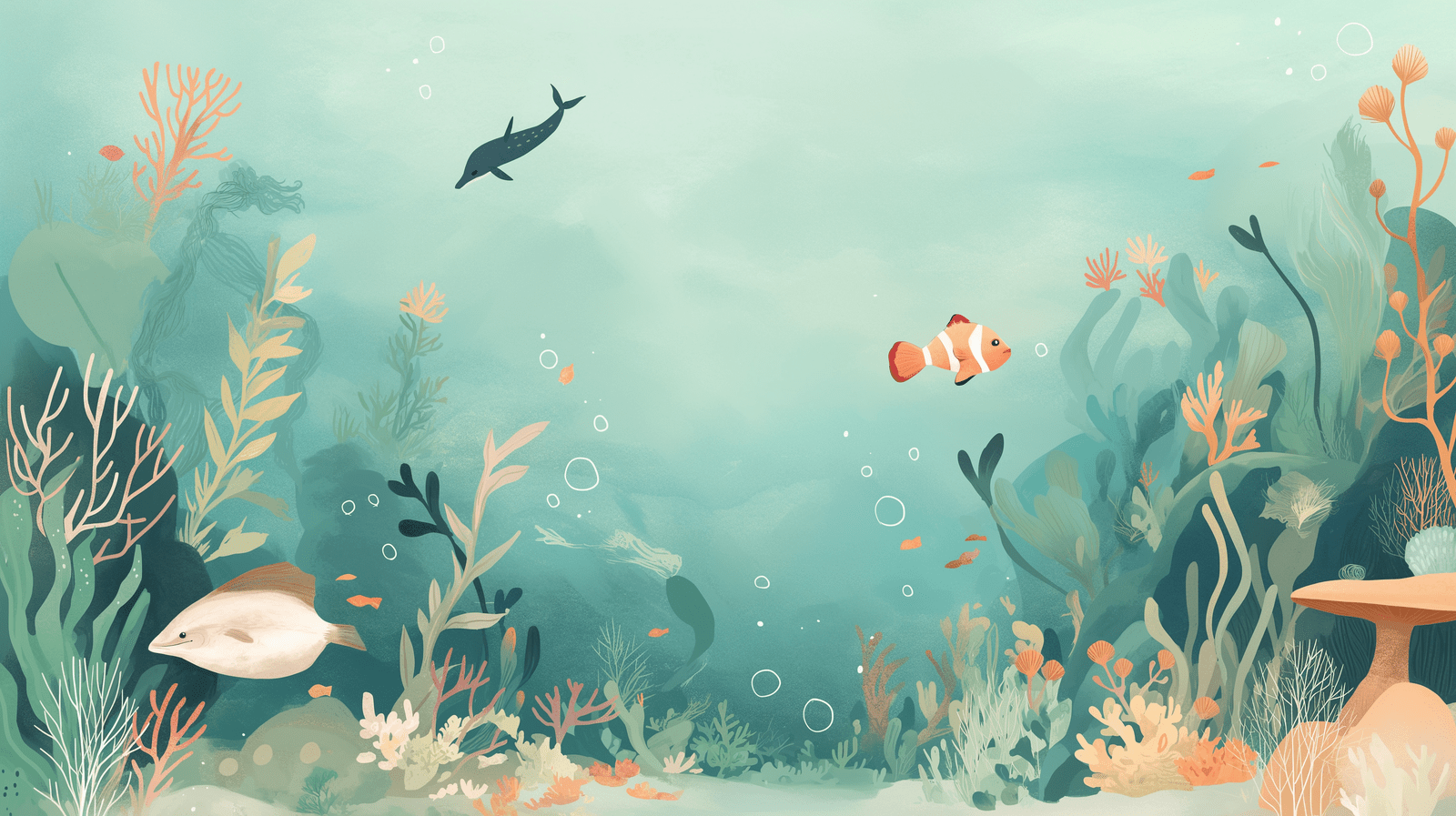 1600x897 Ocean Mural Wallpaper
