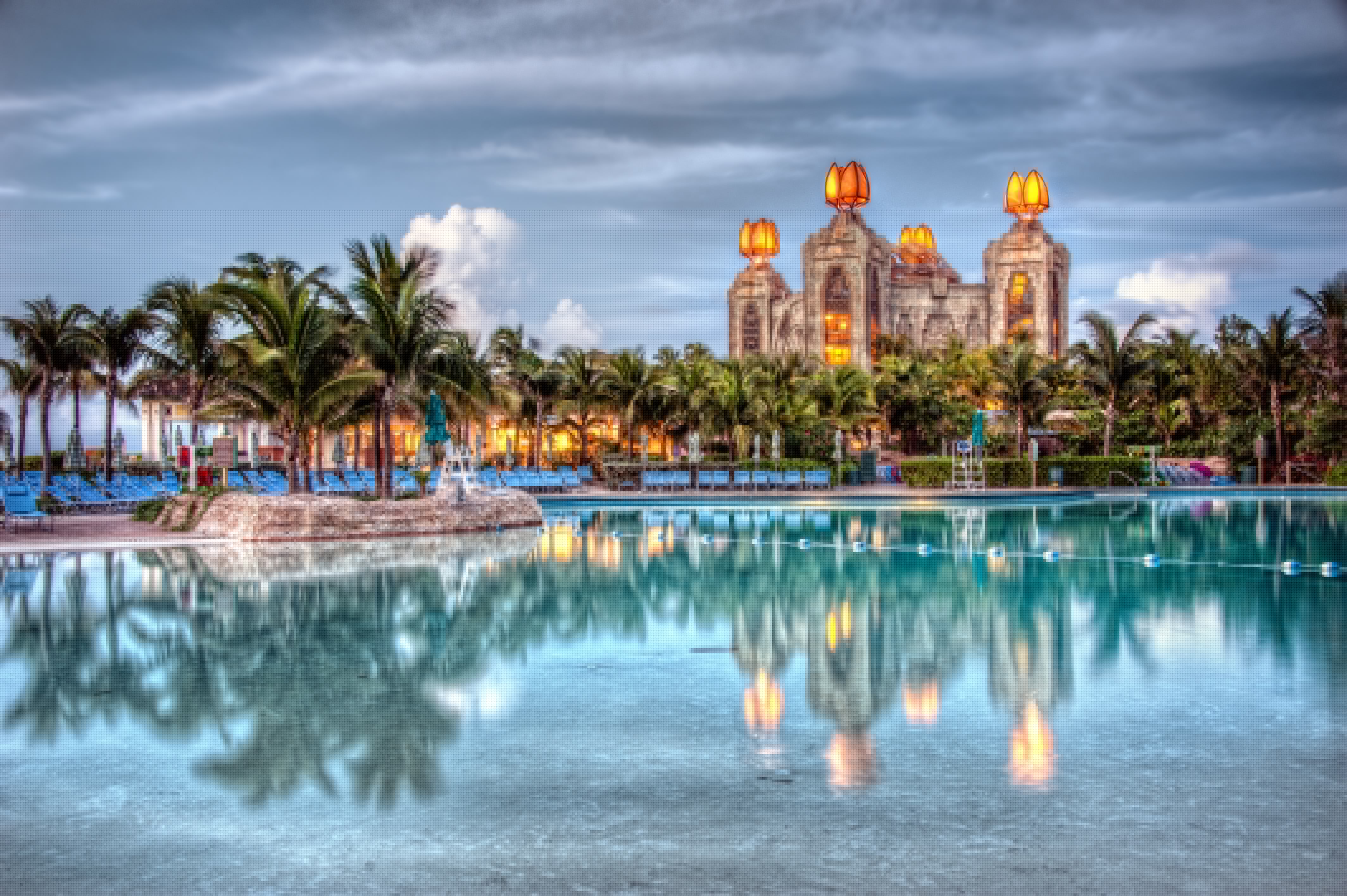4256x2832 Wallpaper palm trees, pool, Bahamas, Bahamas, Nassau, Nassau, Atlantis Hotel for mobile and desktop, section город, resolution 4256x2832