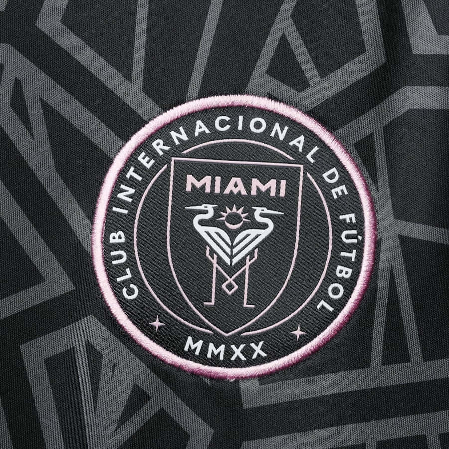 900x900 Download Black Aesthetic Inter Miami FC Official Patch Logo Wallpaper