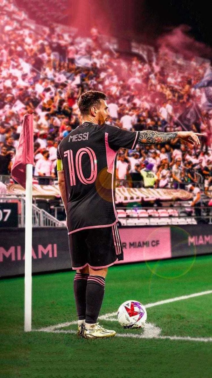 736x1309 Messi Inter Miami Wallpaper