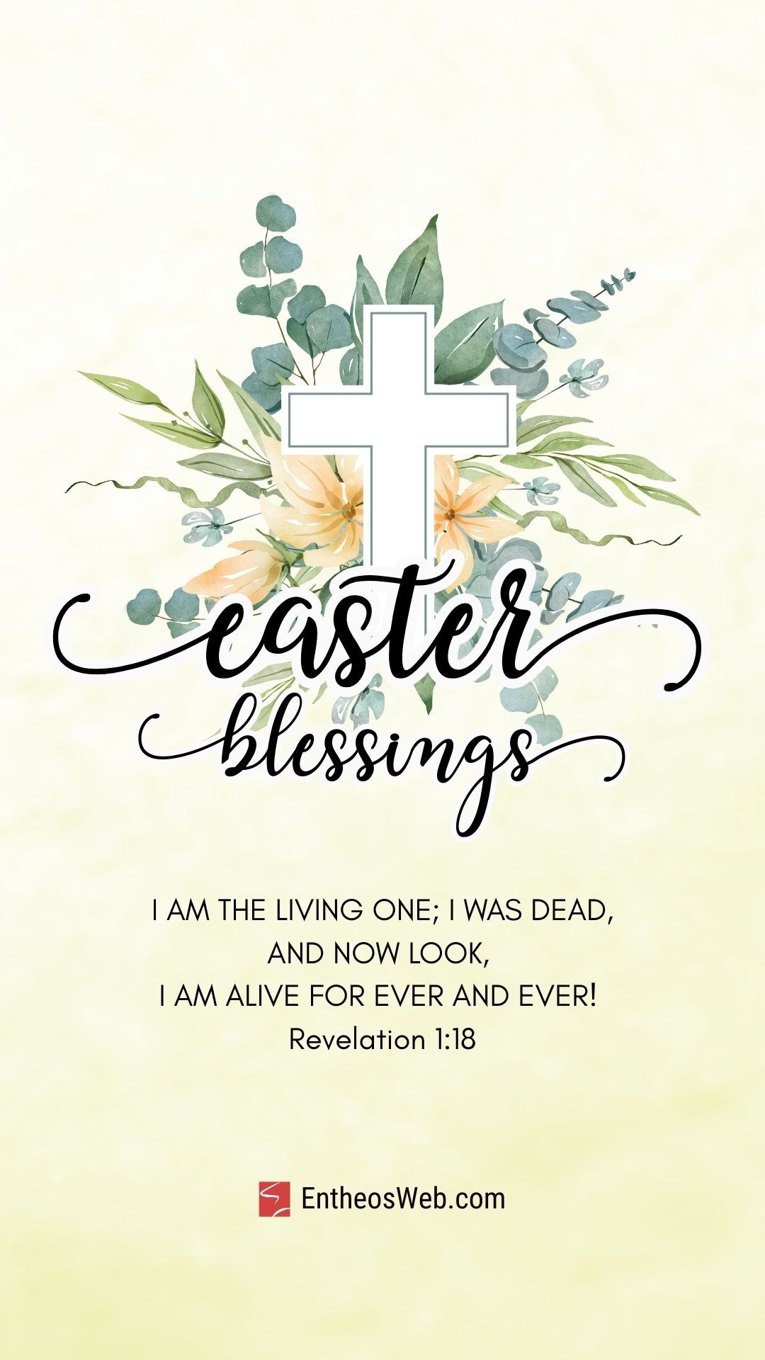 1080x1920 Christian Happy Easter Phone Wallpaper with Bible Verses