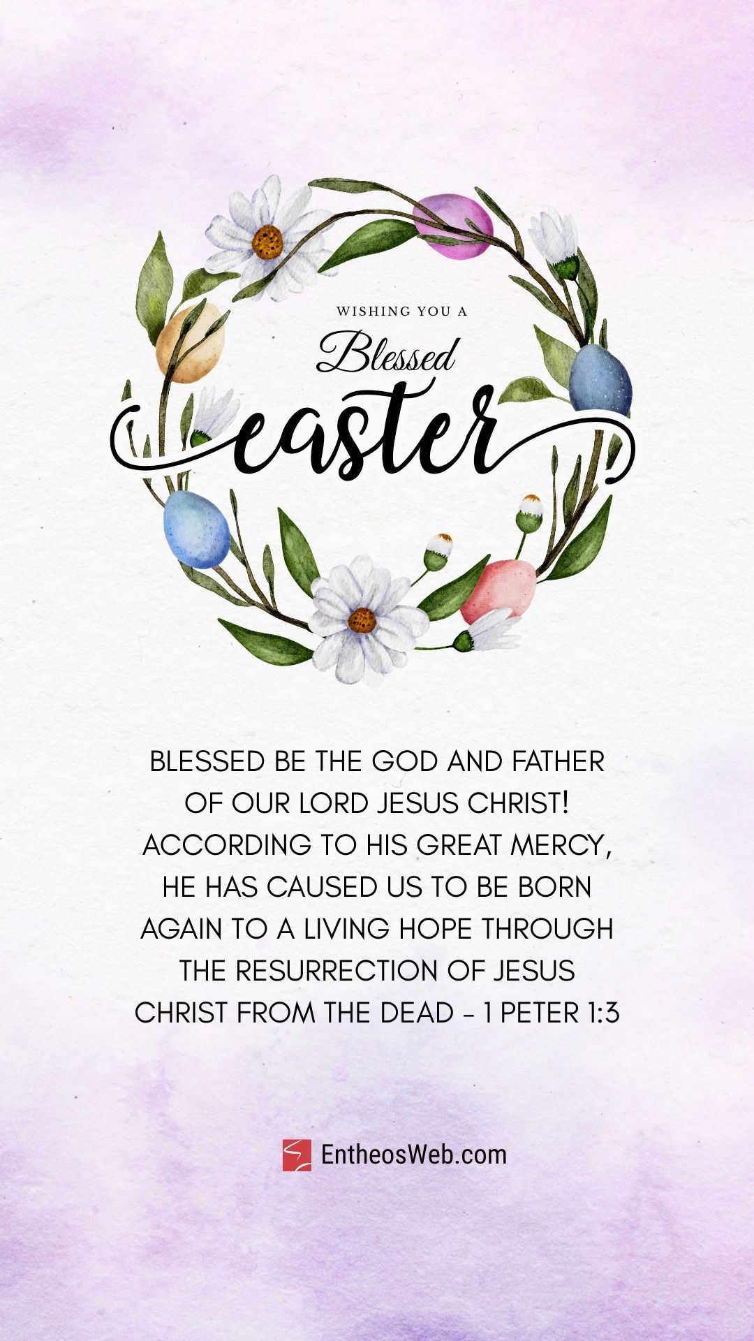 1080x1920 Christian Happy Easter Phone Wallpaper with Bible Verses