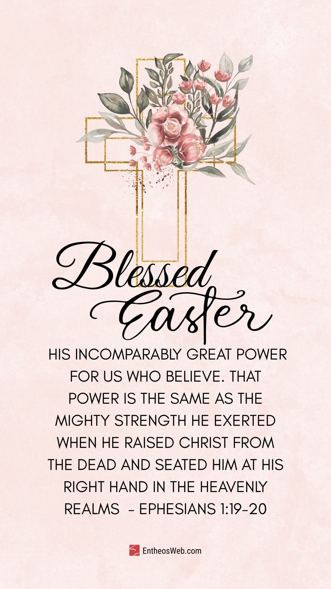 1080x1920 Christian Happy Easter Phone Wallpaper with Bible Verses