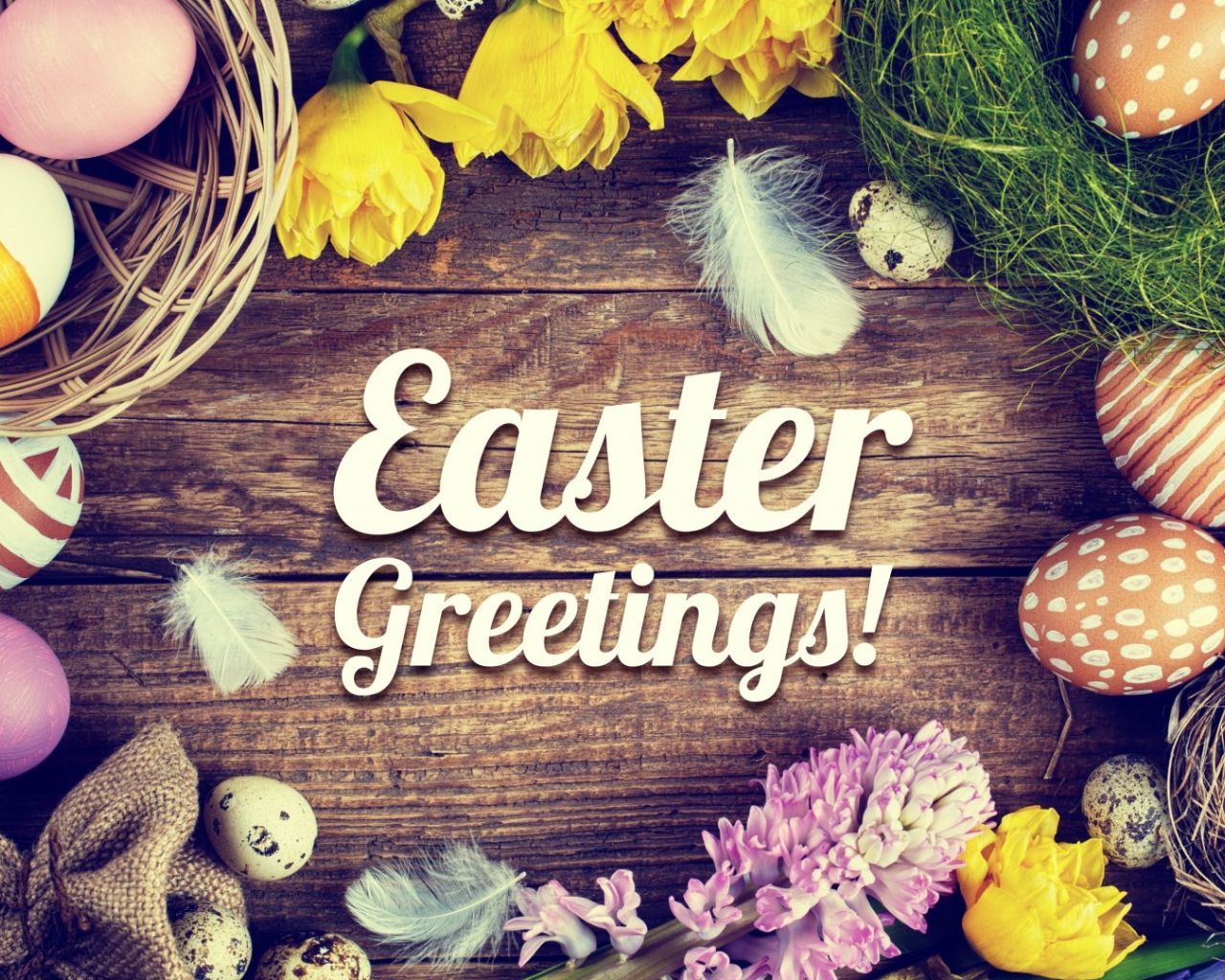 1280x1024 Easter Greetings Wallpaper