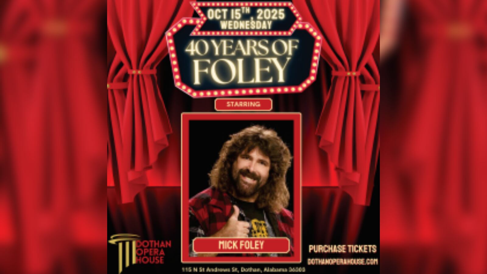 1600x900 Wrestling legend Mick Foley coming to Dothan