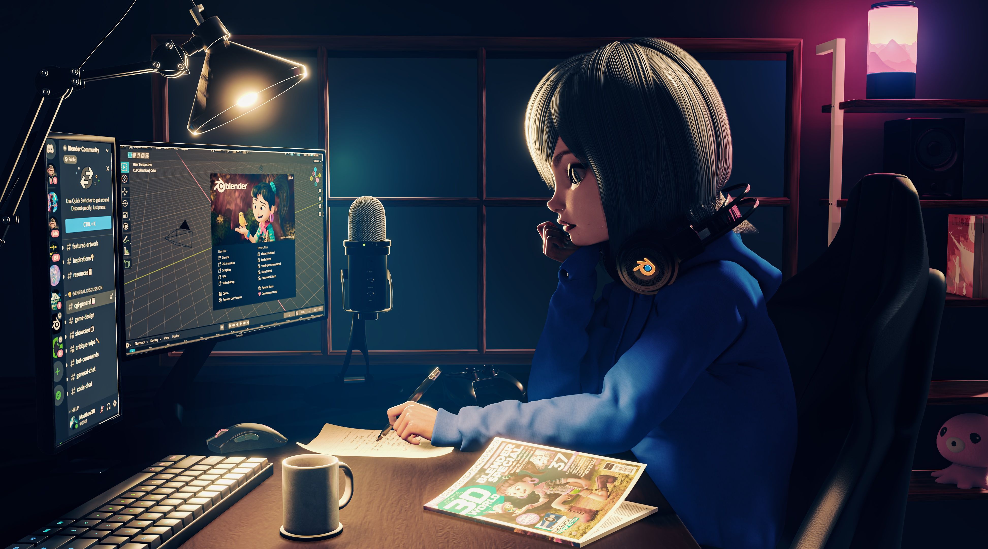 3890x2160 Coder Girl Wallpaper