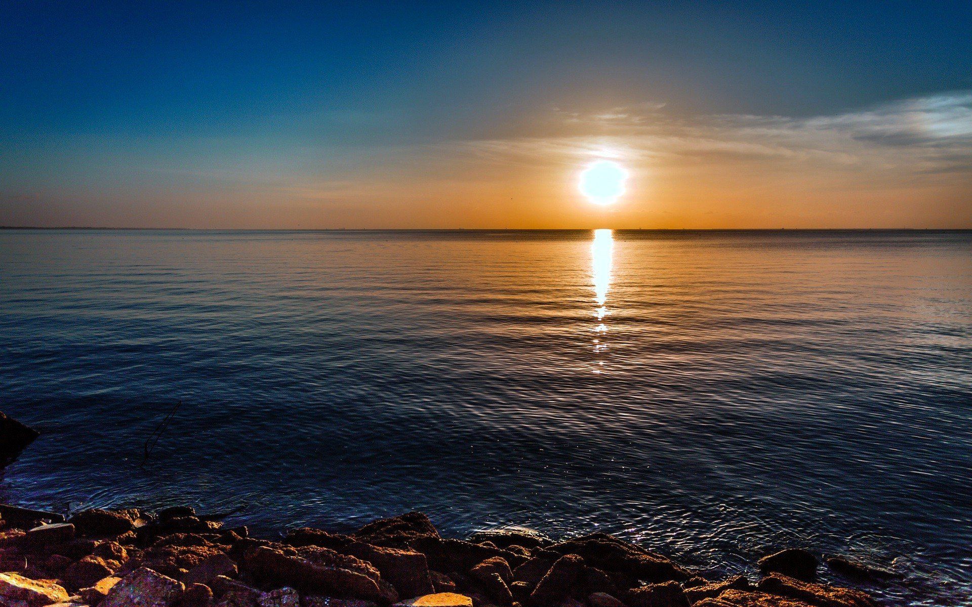 1920x1200 water, Sunrise, Ocean, Nature, Rocks, Hdr, Photography, Sea, Clear, Sky Wallpaper HD / Desktop and Mobile Background