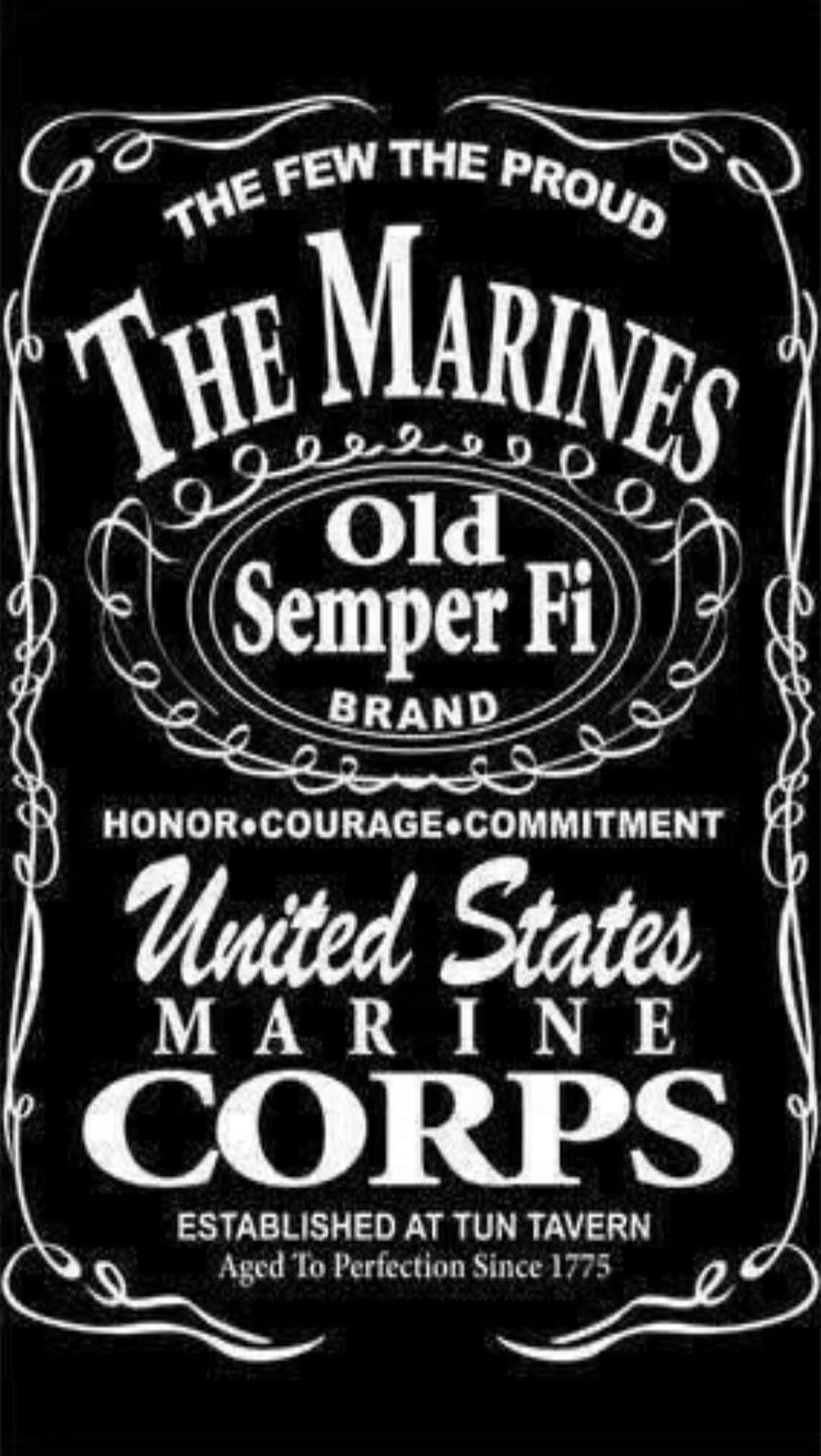 1082x1920 Download The Marines Semper Fi Poster Wallpaper