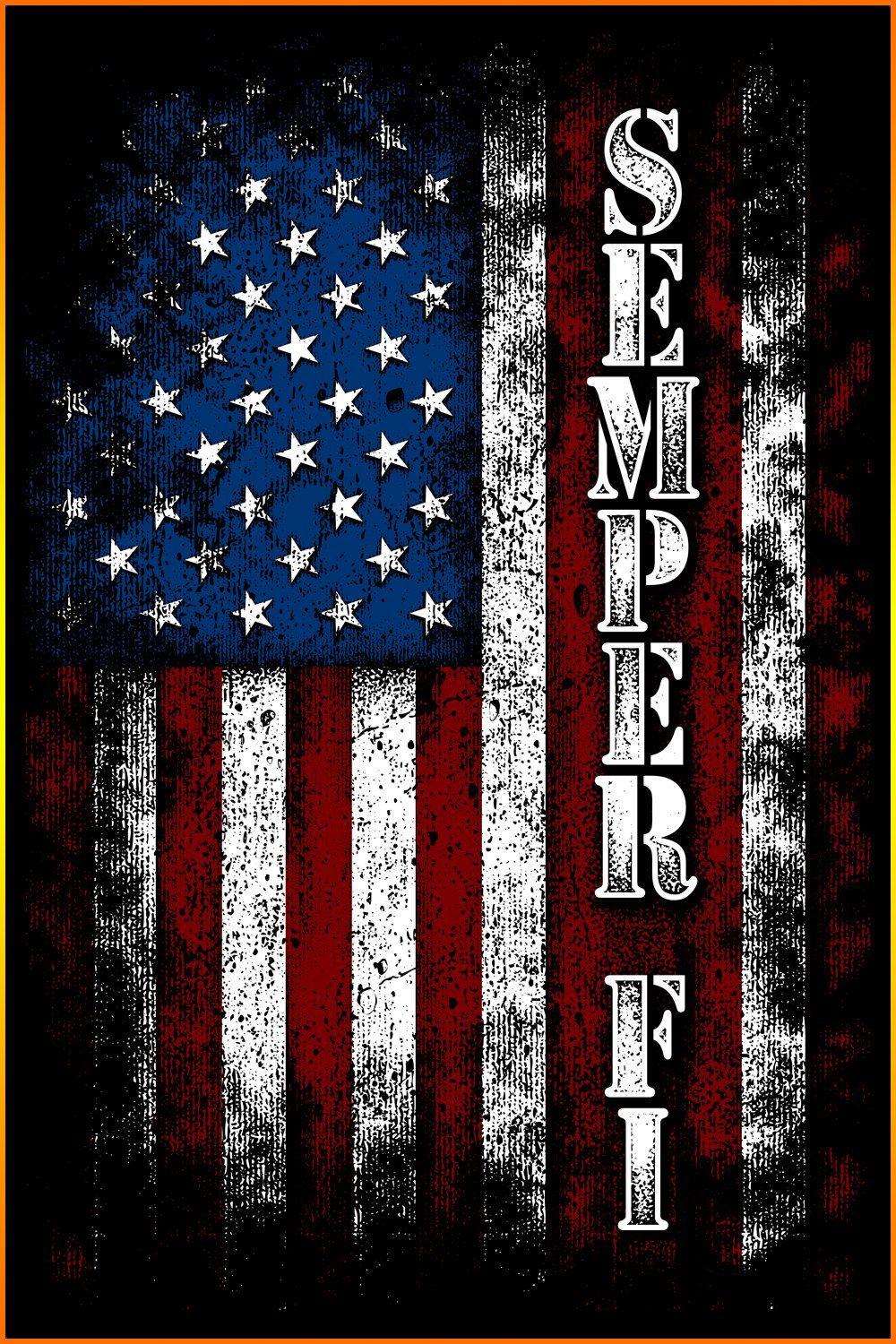 1000x1500 Semper Fi. Military T Shirt Design. Veteran T Shirt Design