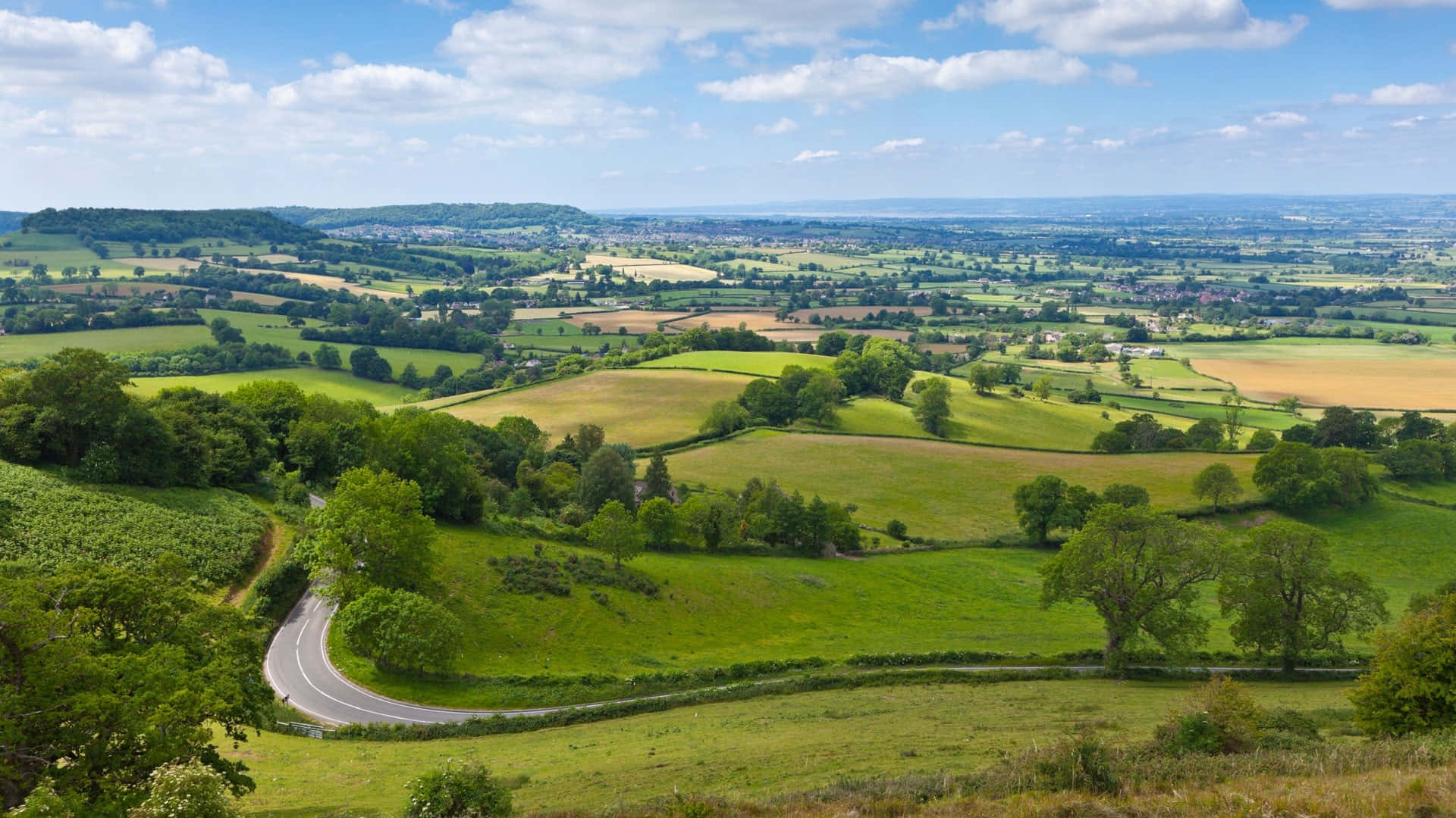 1920x1080 Download Idyllic Cotswold Countryside Landscape Wallpaper