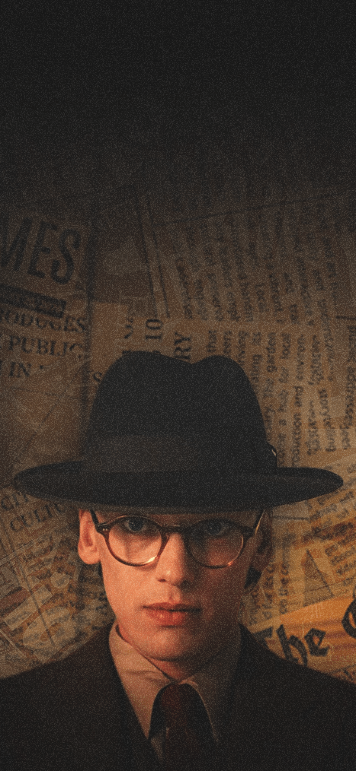 1179x2556 Henry Creel Head On Vintage Newspaper