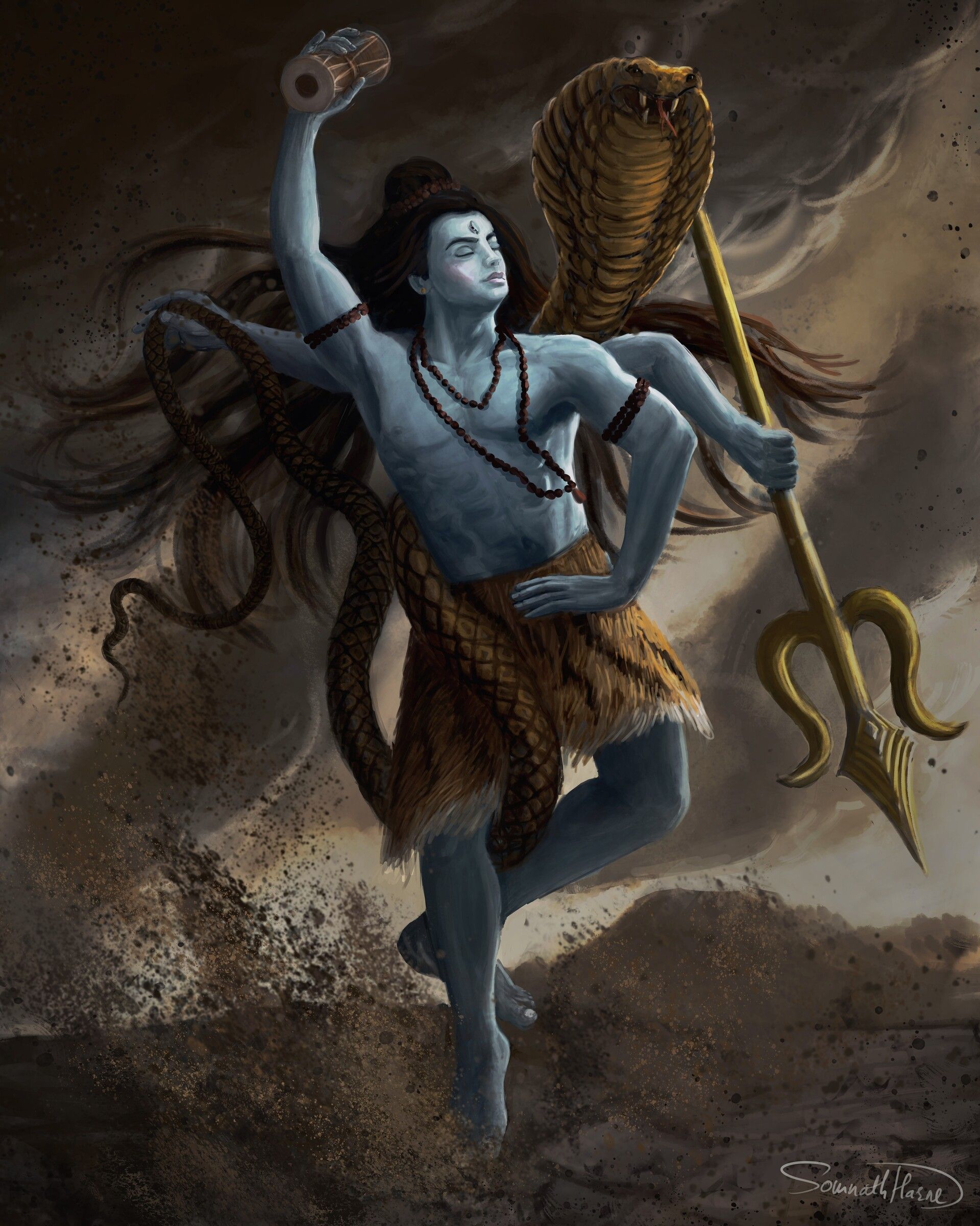 1920x2400 lord shiva (tandav)