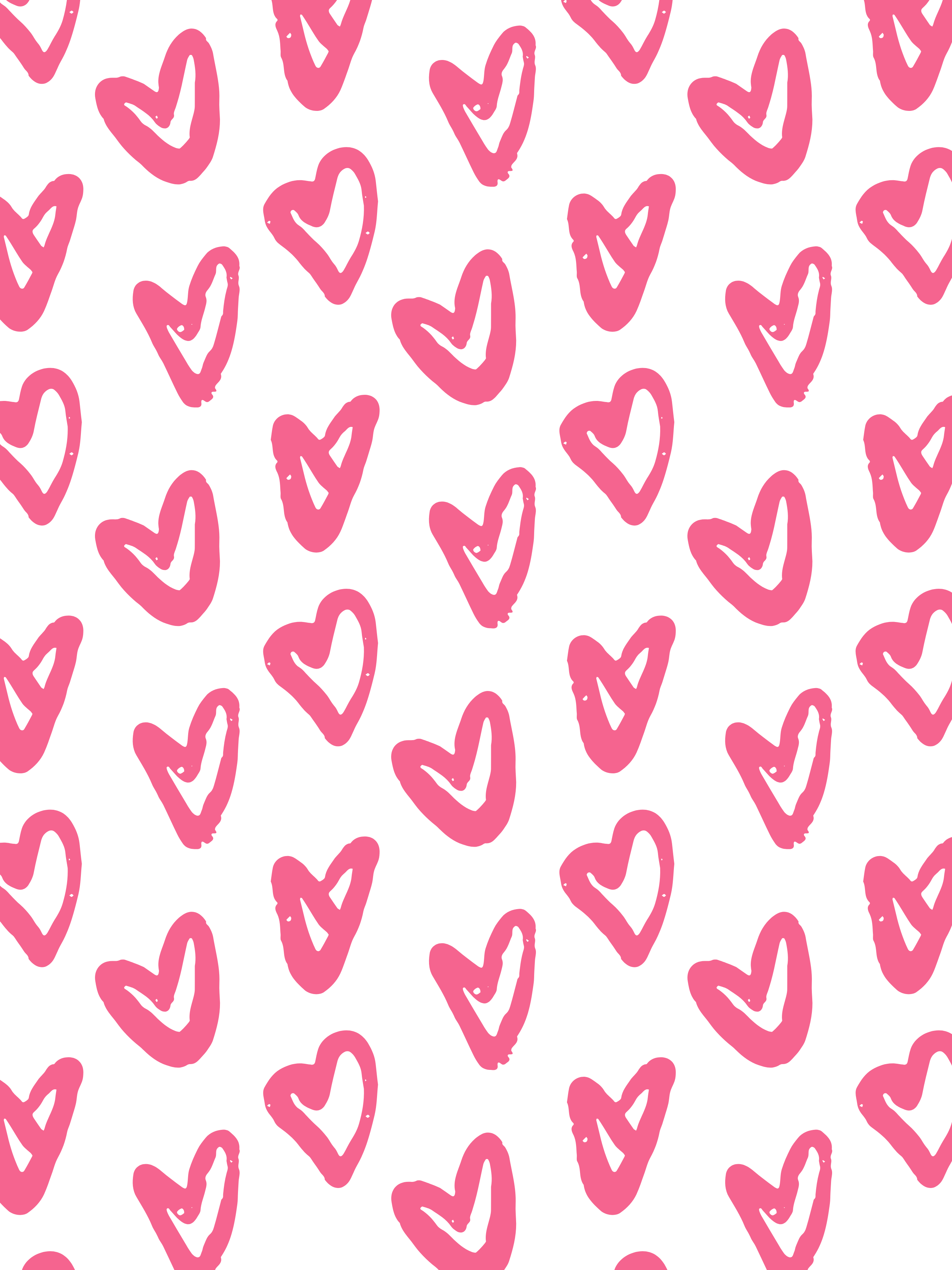 2636x3516 Valentine's Day Pink Heart Wallpaper