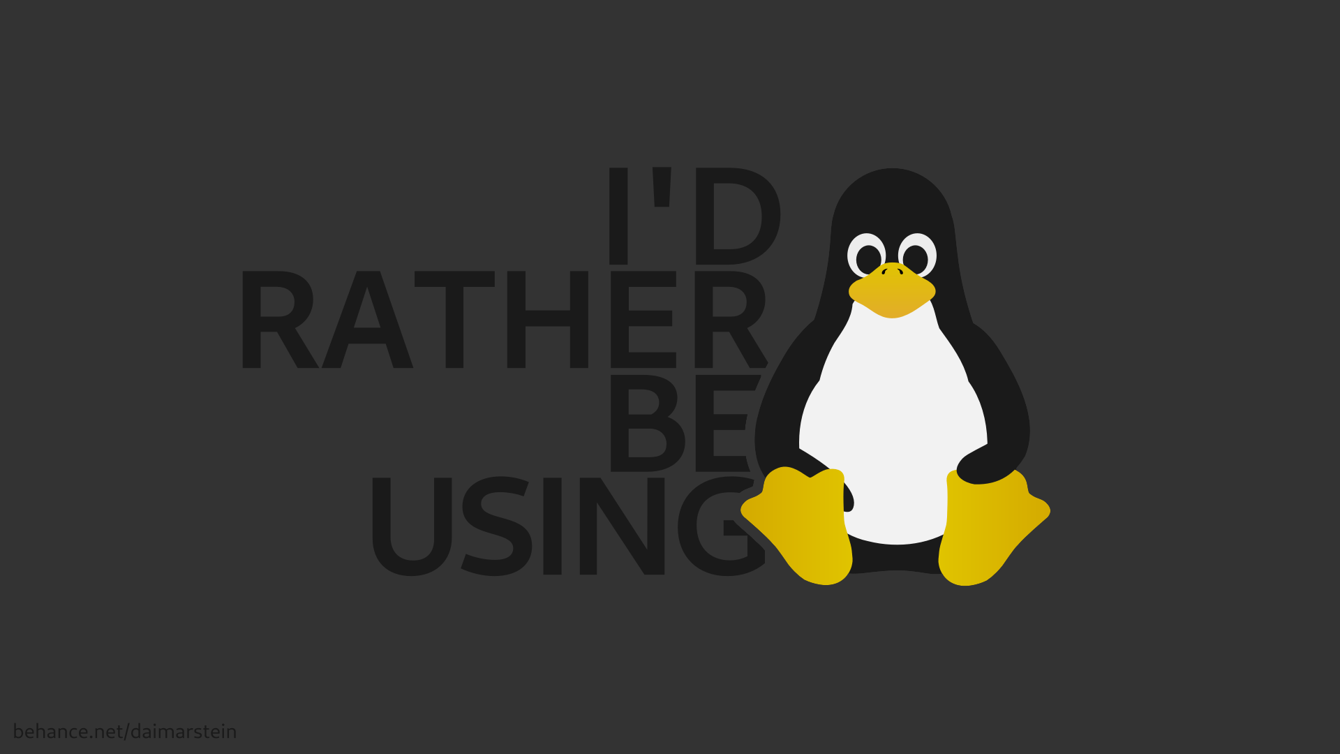 1920x1080 GitHub A Dev Stein Id Rather Be Using Linux Wallpaper: A Small Repo For The Source Of The I'd Rather Be Using Linux Wallpaper, Made With Krita + Inkscape. · GitHub