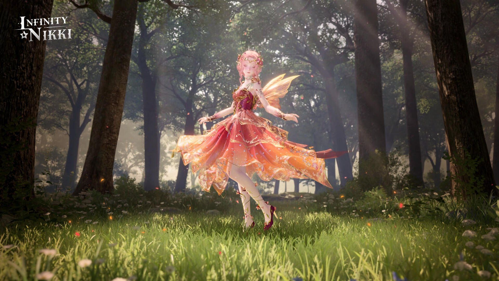 1920x1080 Infinity Nikki HD Wallpaper: Enchanted Fairy in the Forestx1080