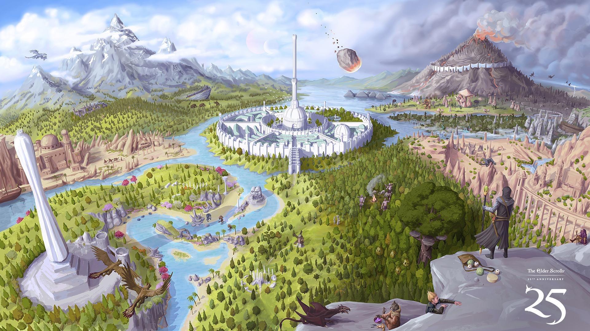 1920x1080 25th Anniversary Image Of Tamriel (Shared By Bethesda Via Twitter)