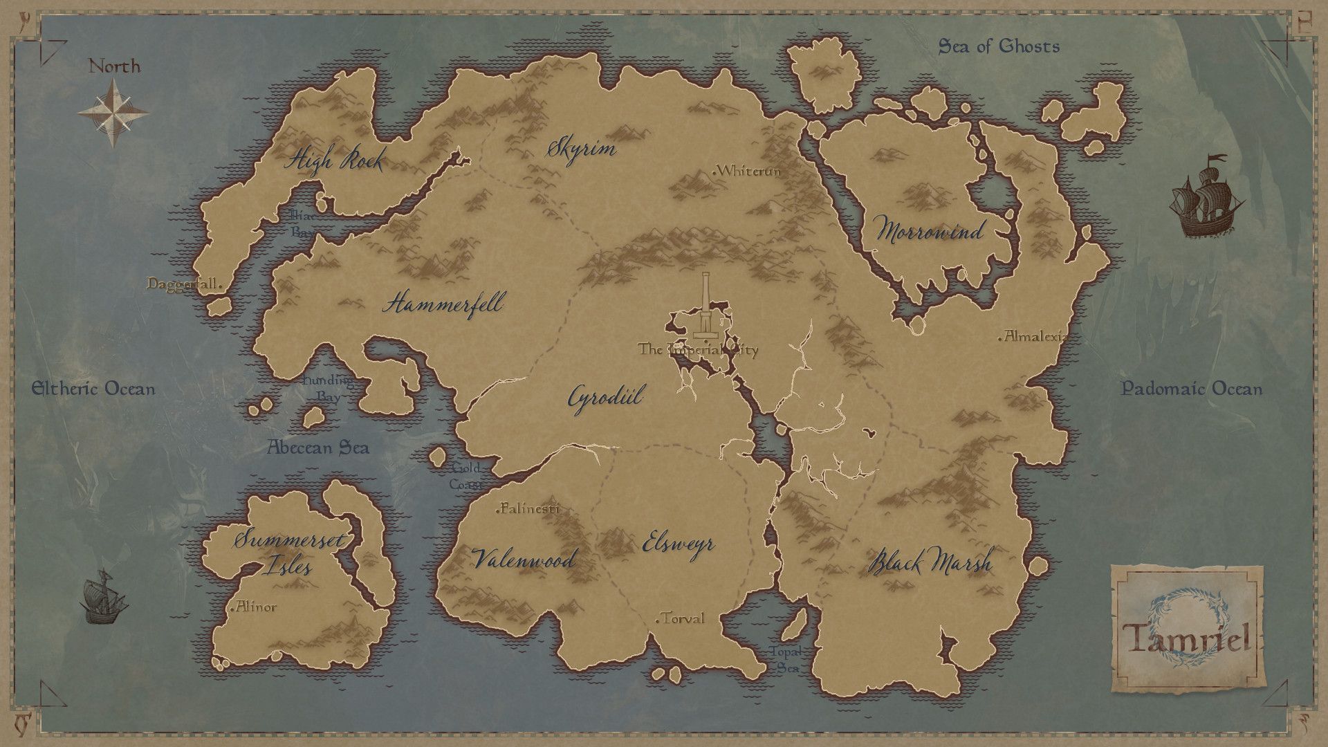 1920x1080 Tamriel Wallpaper
