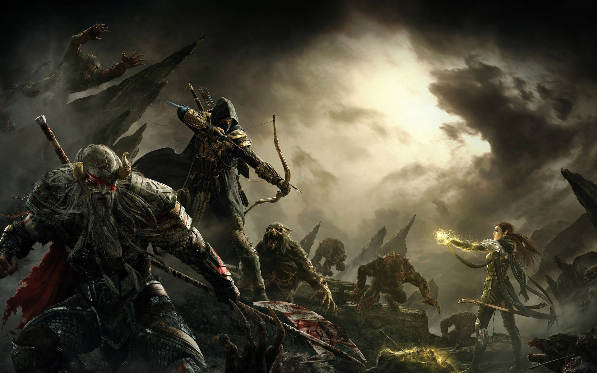 1920x1200 Download Journey into Tamriel and conquer the Elder Scrolls Online Battle Wallpaper