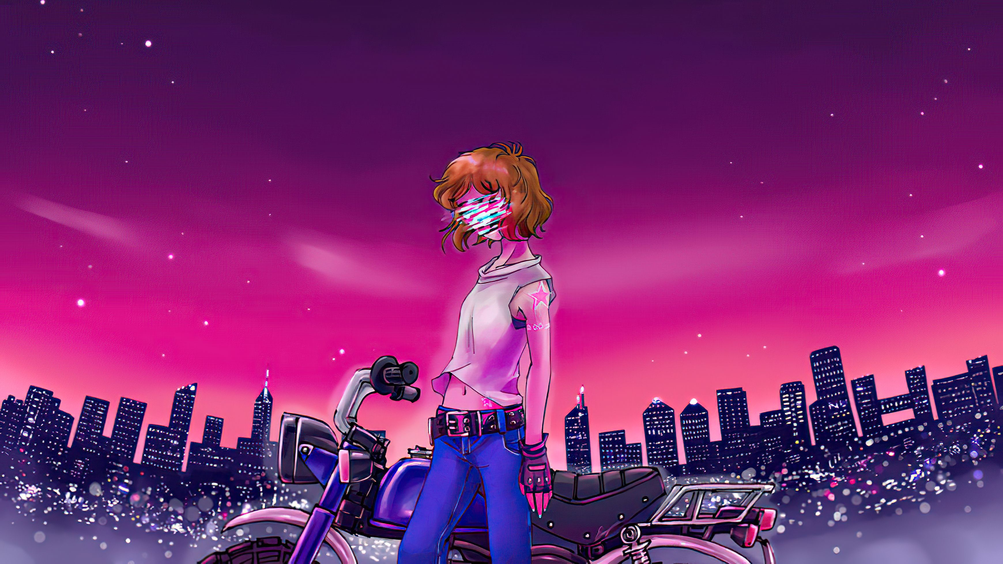 3480x1958 Wallpaper Digital Art, Art, Anime Art, Synthwave, Painting, Background Free Image