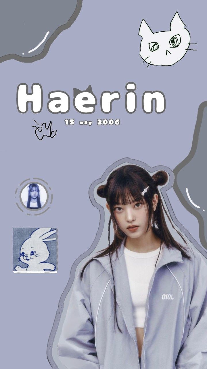 720x1280 Haerin wallpaper blue