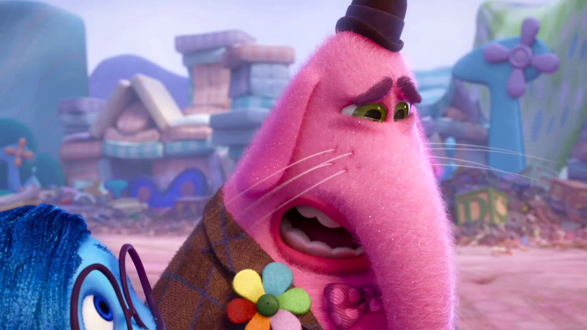 1920x1080 Inside Out Adventure: Riley & Bing Bong Soar in HD Wallpaper