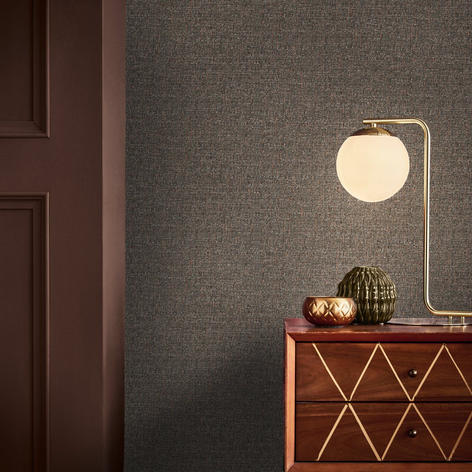 1606x1606 Albion Texture Chocolate Wallpaper. Brown. Graham & Brown
