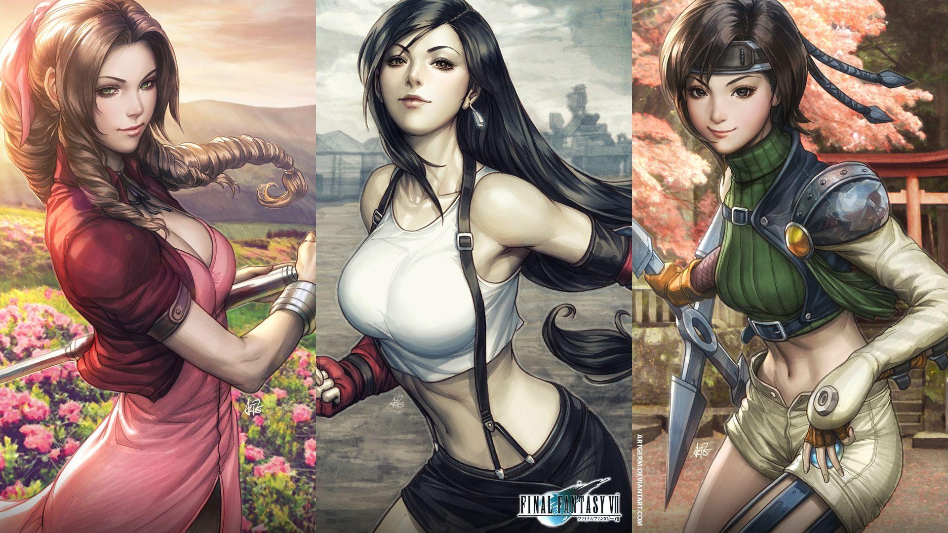 1920x1080 Aerith, Tifa & Yuffie by Artgerm. Final