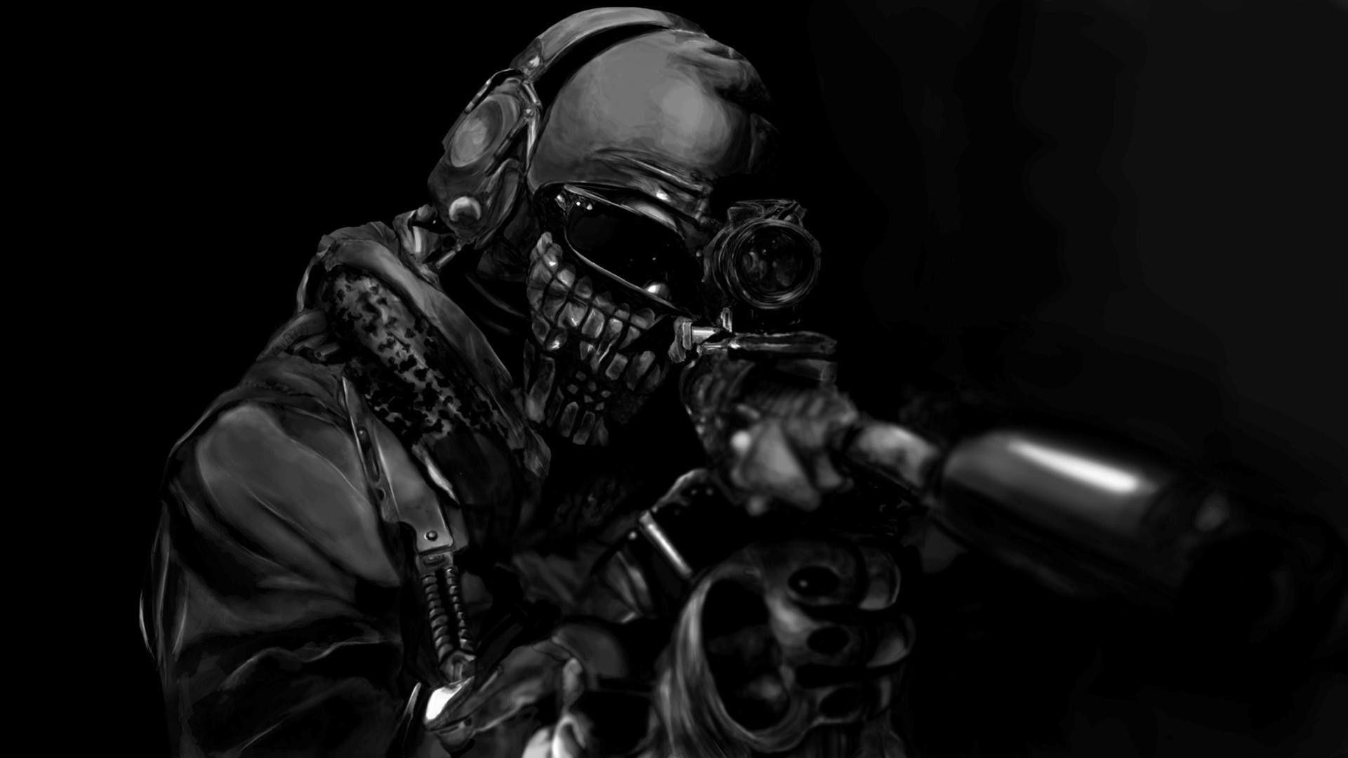1920x1080 Mw2 Ghost Wallpaper