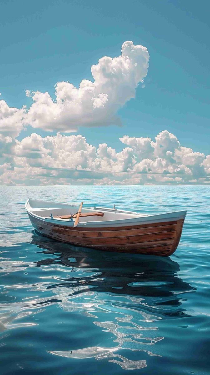 672x1200 Image of a Rowboat 4K HD Wallpaper