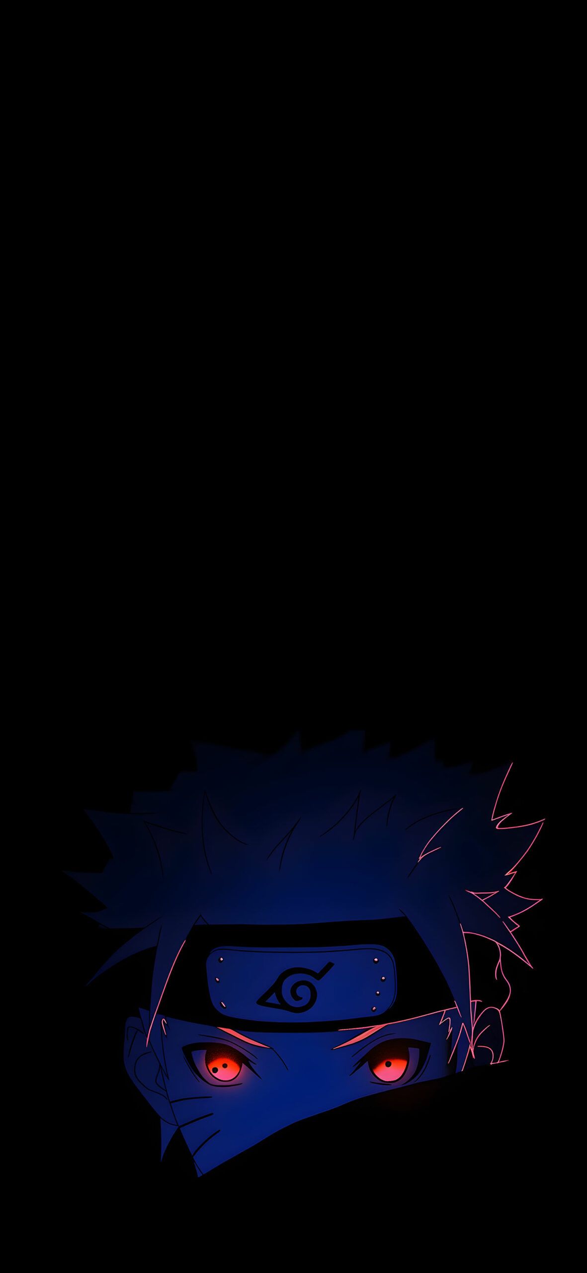 1181x2560 Sinister Naruto with Red Eyes Dark Wallpaper