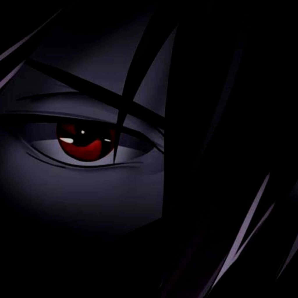 1024x1024 Download a dark anime eye with red eyes