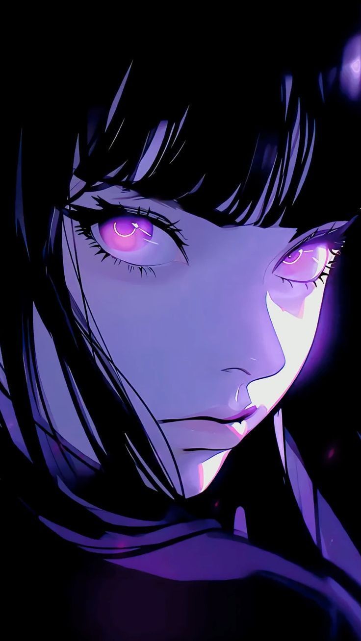 736x1308 Purple Anime Eyes Wallpaper, HD Background