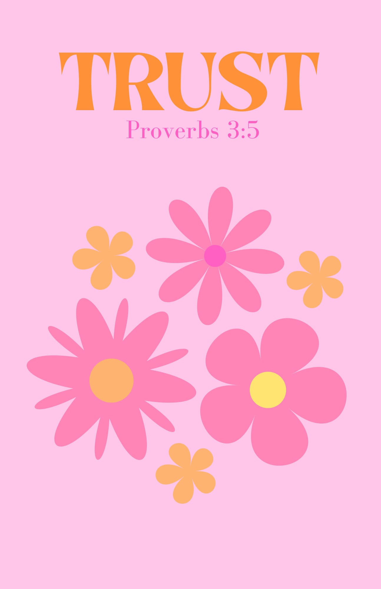 1294x2000 Preppy Christian Wall Art (digital Download 11x17)