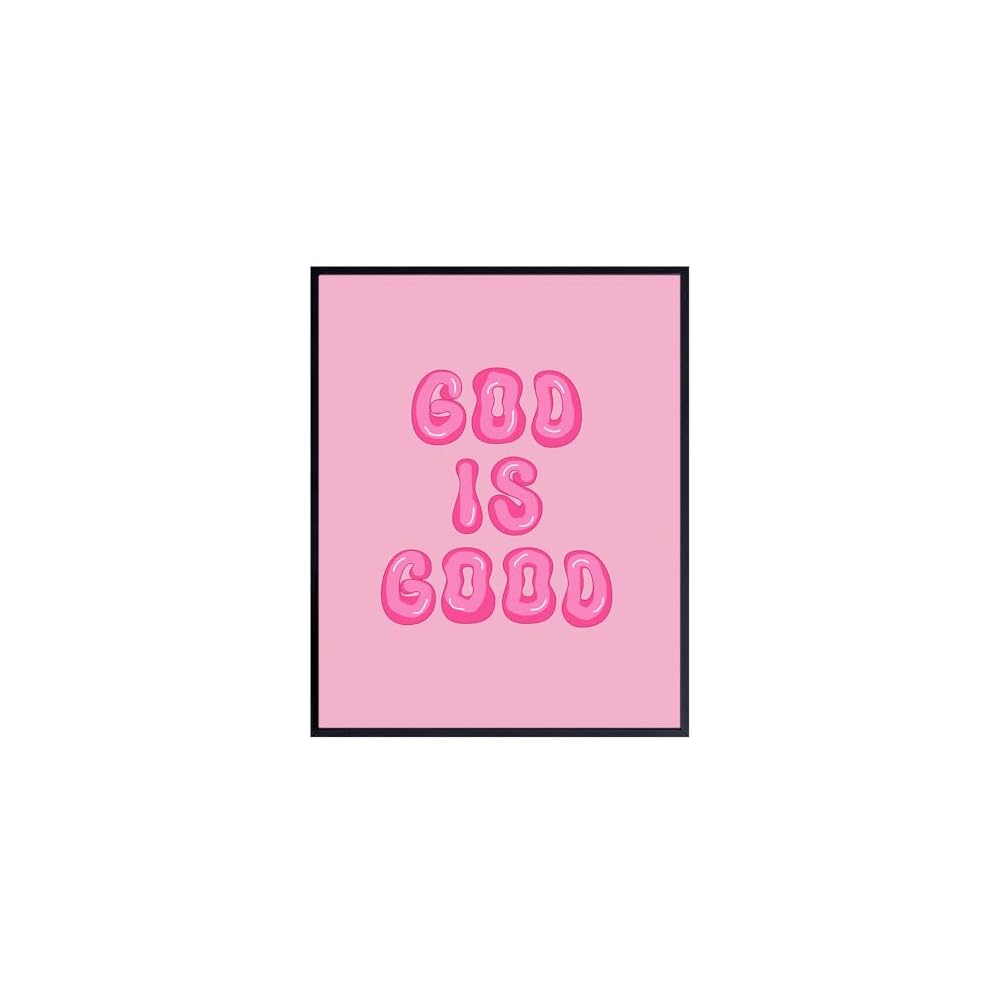 1000x1000 Pink Preppy Christian Wall Decor is Good Barbados