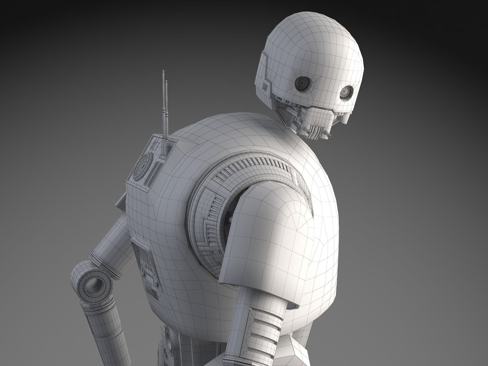 1600x1200 Star Wars K 2SO Droid 3D Model