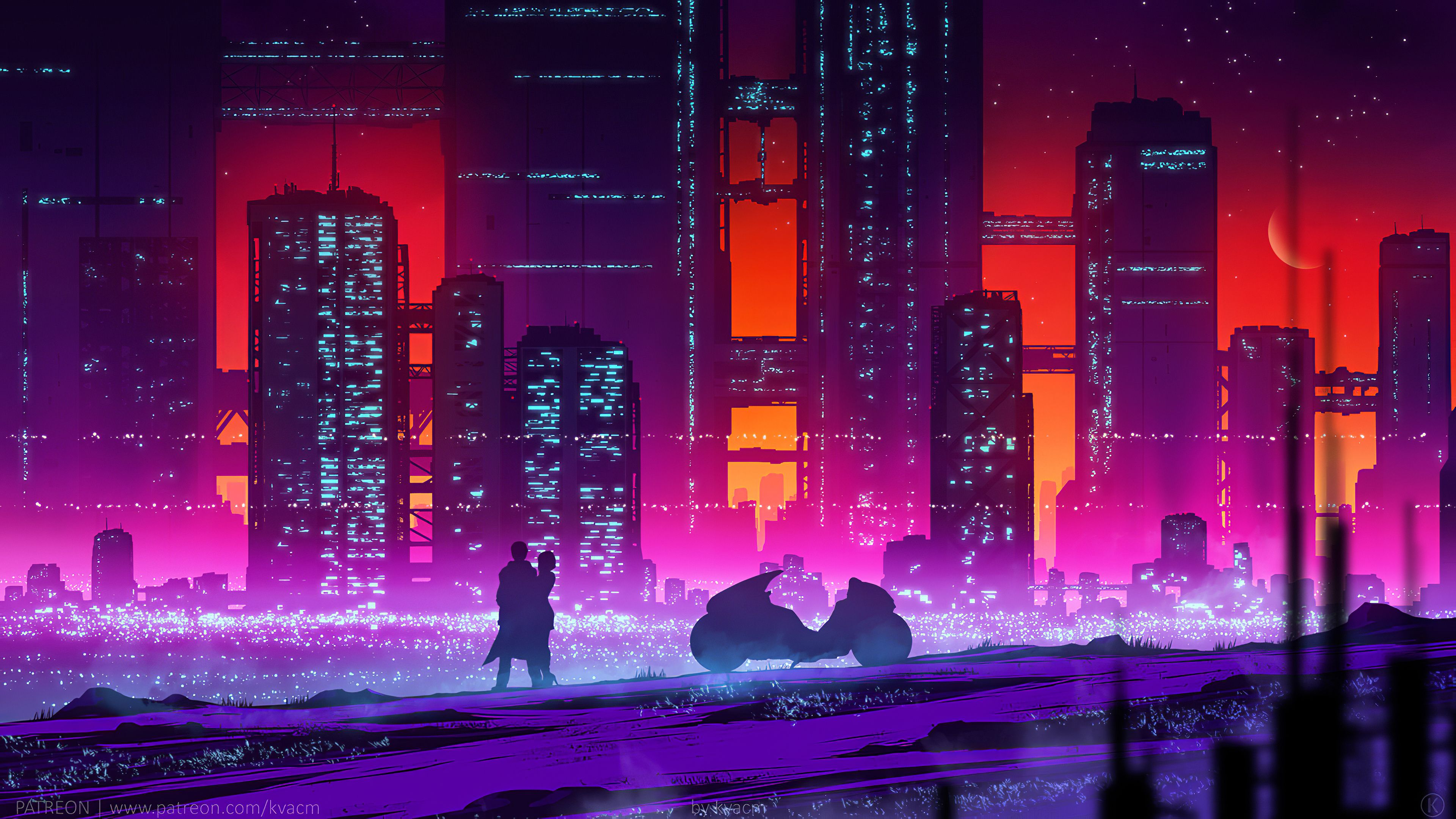 3840x2160 Romantic Date Scifi Retrowave 4k Wallpaper, HD Artist Wallpaper, 4k Wallpaper, Image, Background, Photos and Picture