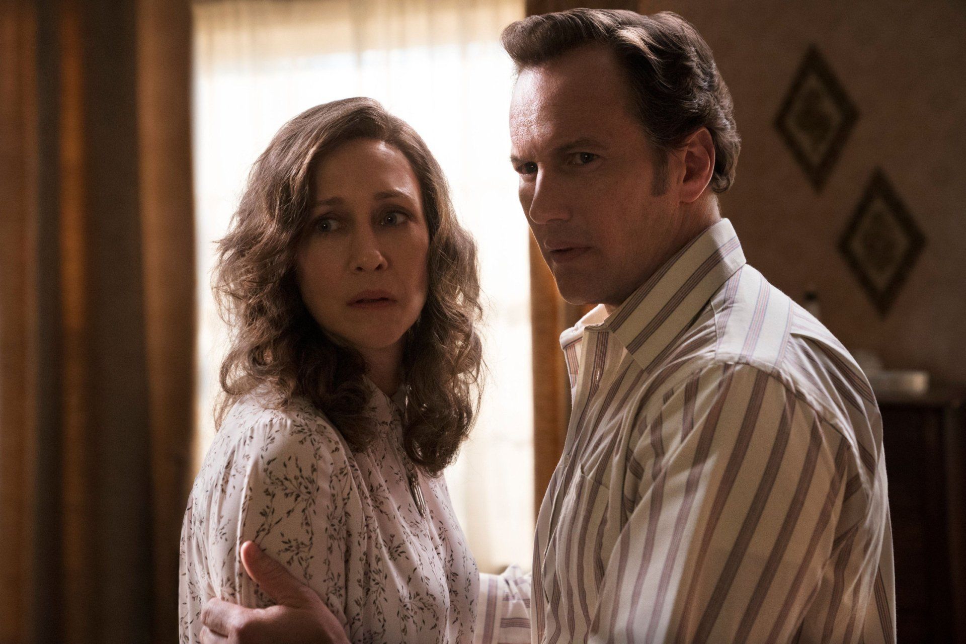 1920x1280 Download Ed Warren Patrick Wilson Lorraine Warren Vera Farmiga Movie The Conjuring: The Devil Made Me Do It HD Wallpaperx1707