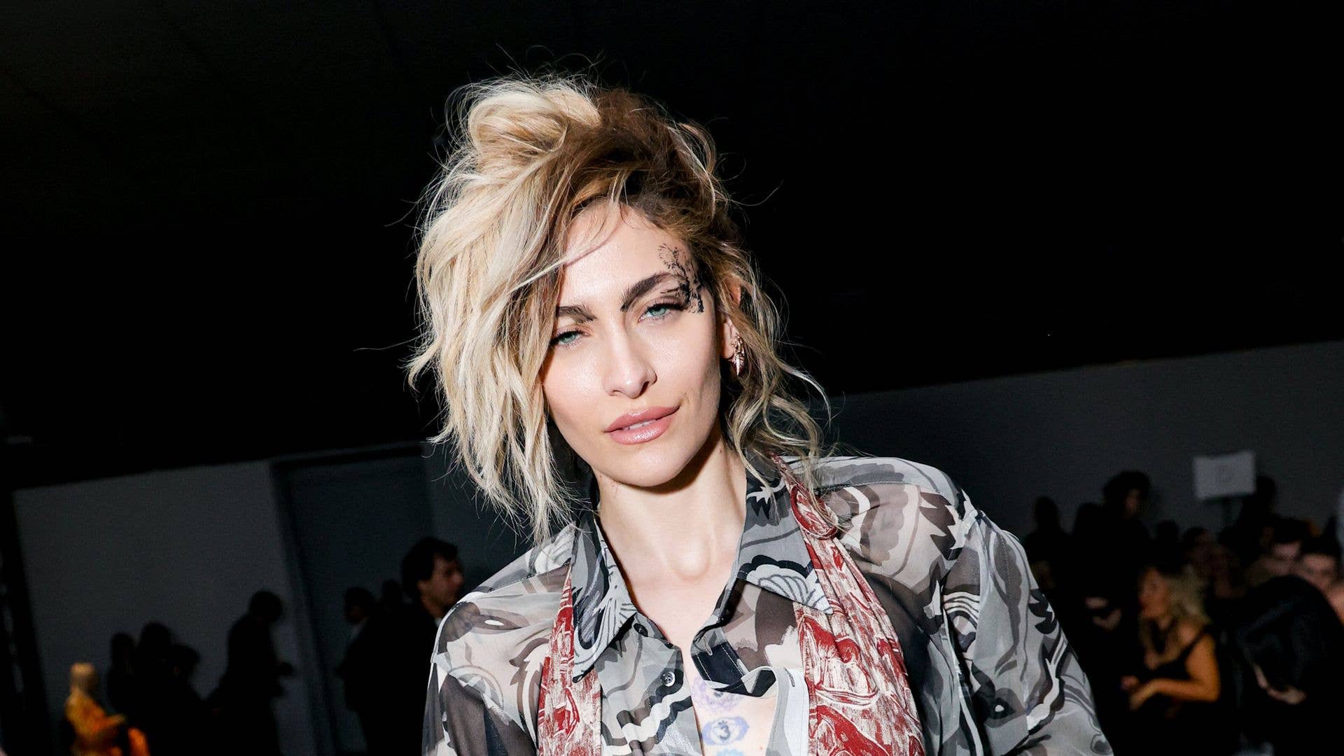 1920x1080 Paris Jackson debuts striking face tattoo during Paris Fashion Week. HELLO!