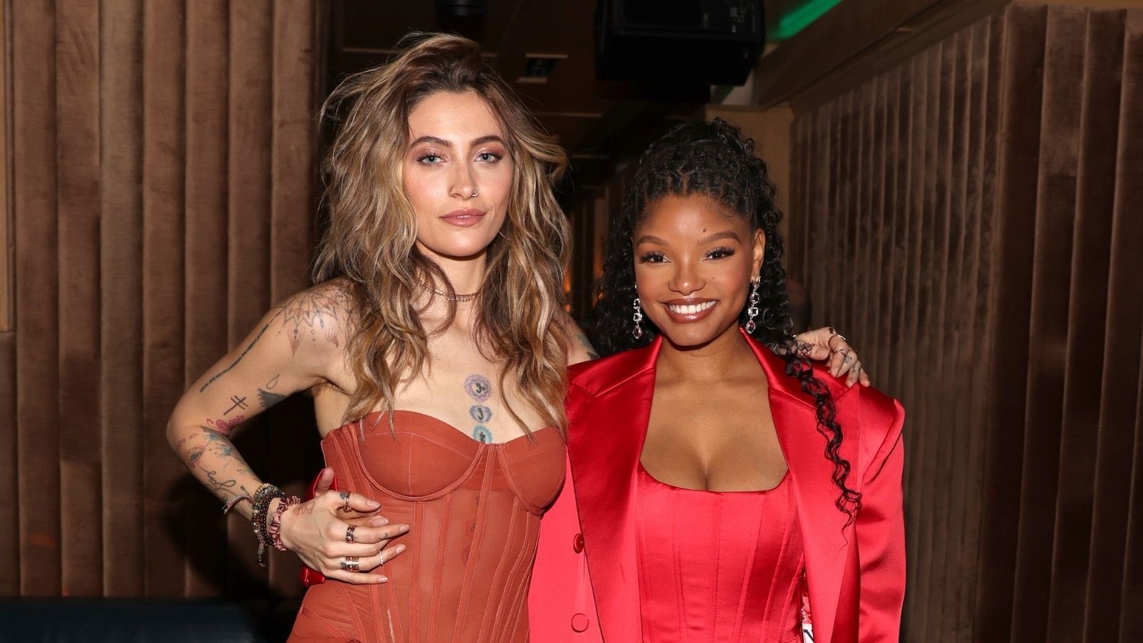 1600x900 Paris Jackson and Halle Bailey rock stylish corset dresses