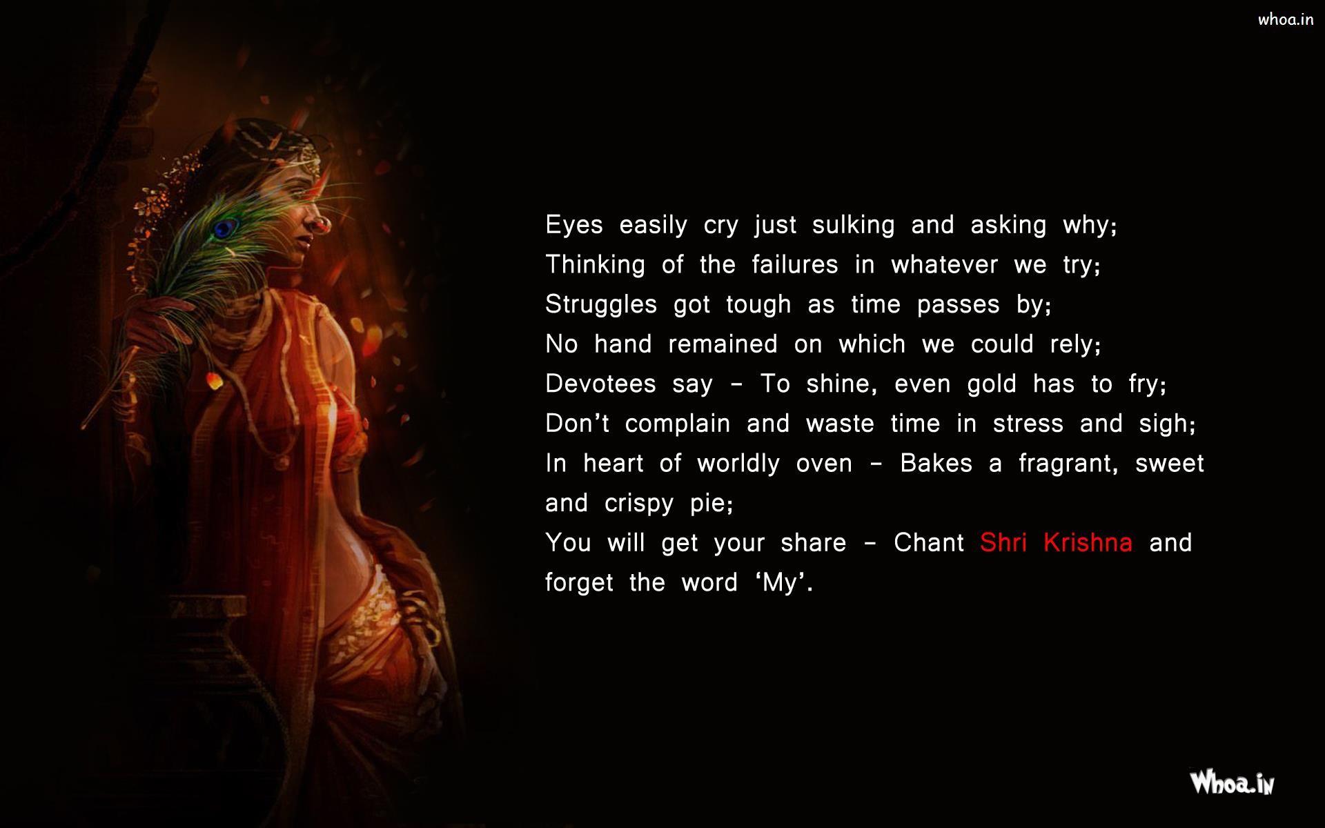 1920x1200 Download Krishna Eternal Love Quotes English, HD