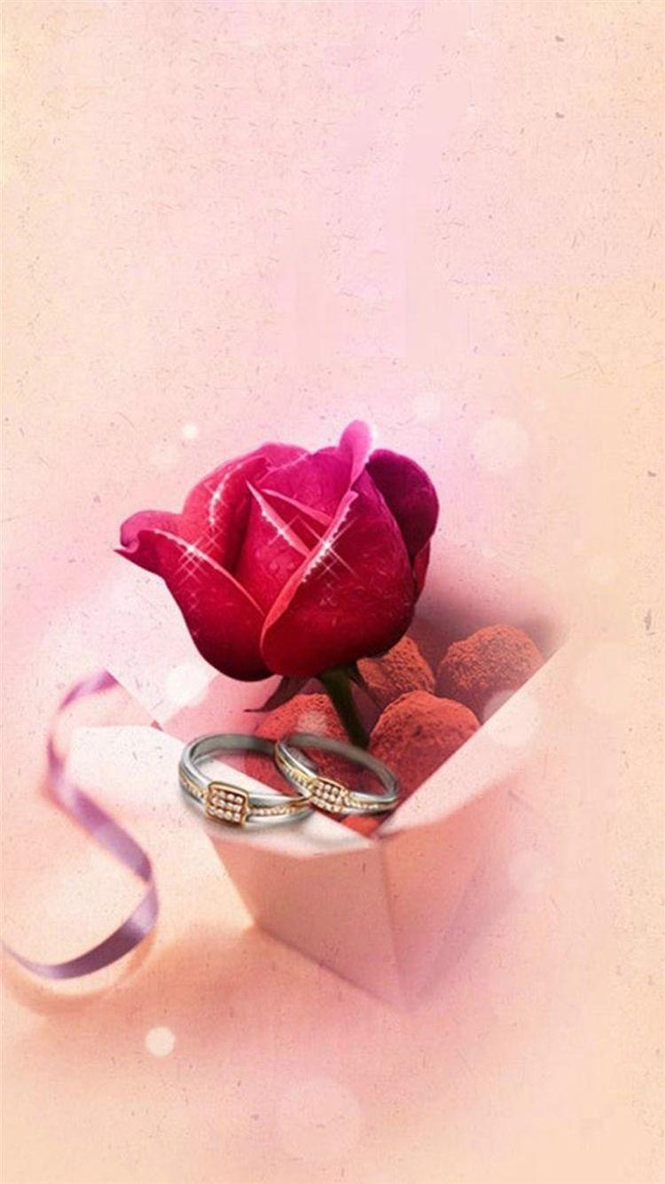 750x1334 Eternal Love Ring Rose iPhone 8 Wallpaper Free Download