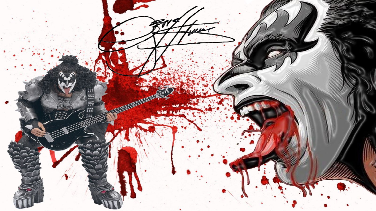 1600x900 Desktop wallpaper: Music, Kiss (Band), Gene Simmons, Rock (Music), Kiss 4K free download for PC. 534681