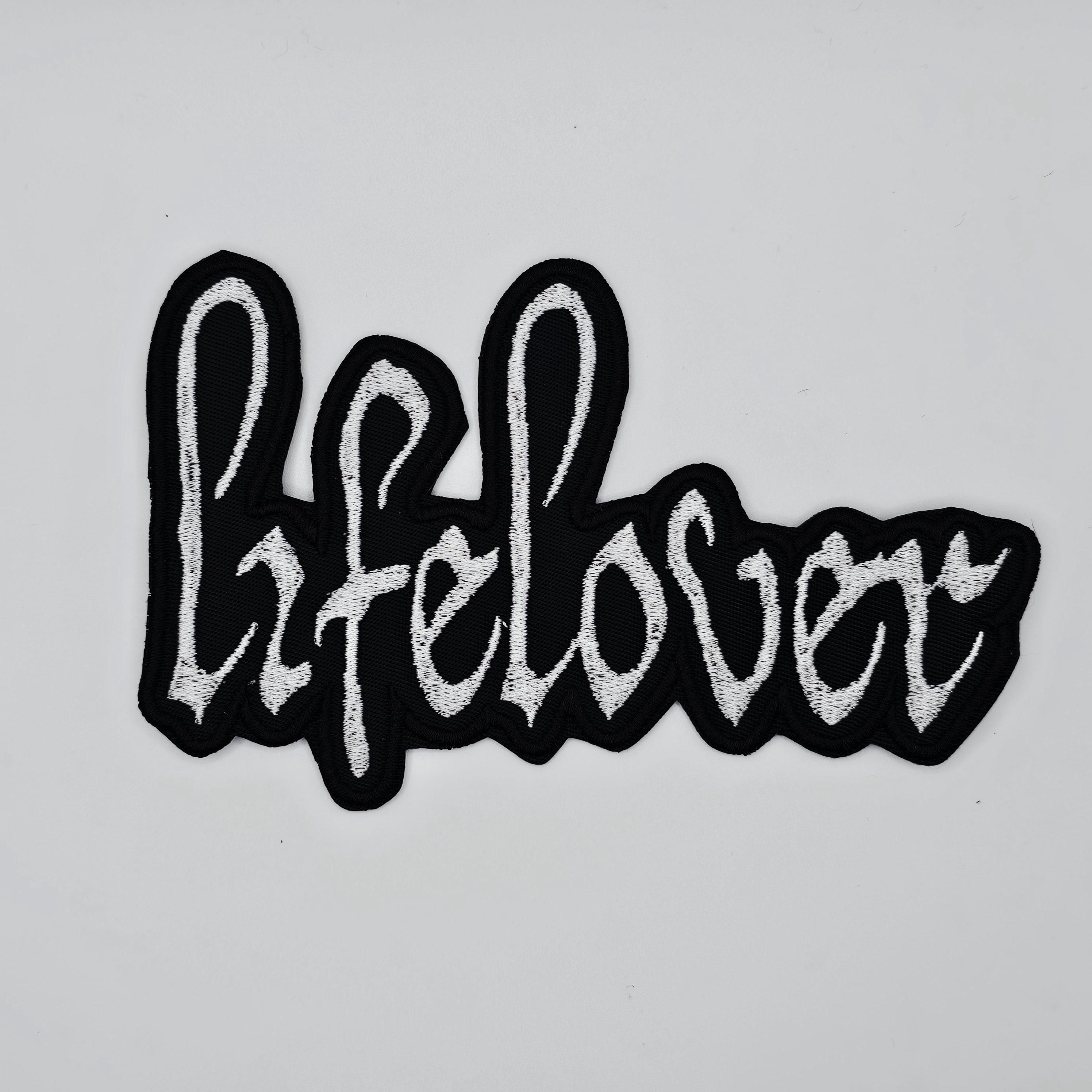 2992x2992 Lifelover White Logo Shaped Border Embroidered Patch