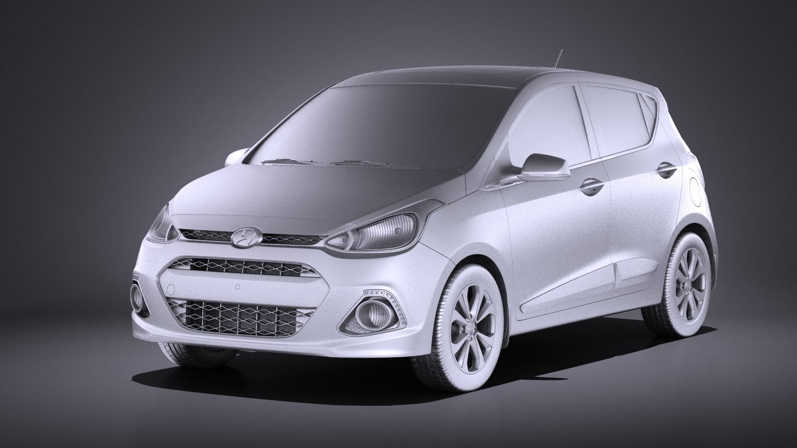 1600x900 Hyundai I10 2016 (V Ray) 3D Model