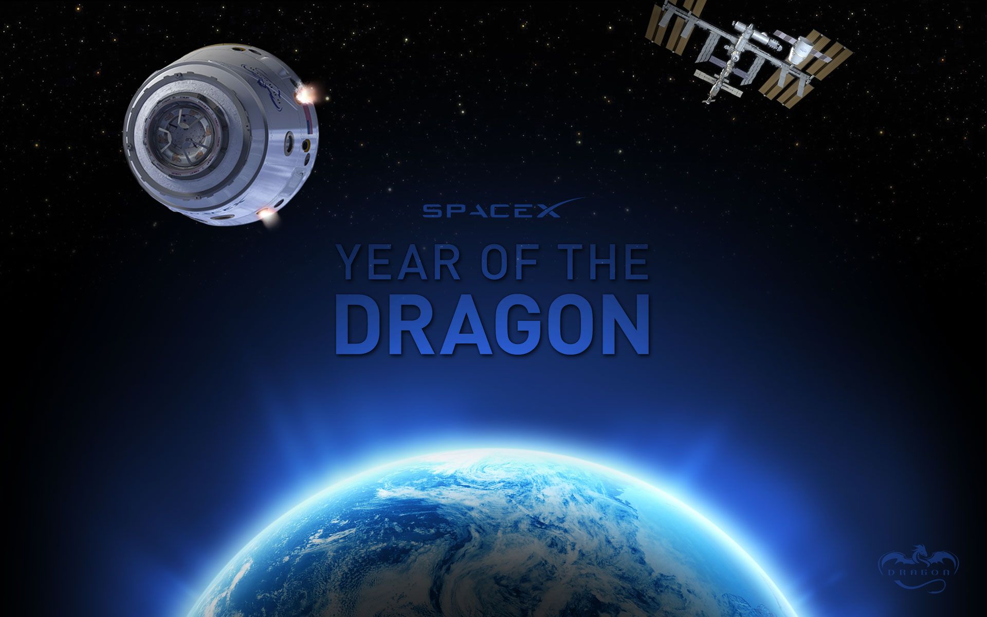1920x1200 SpaceX 2012: Year of the Dragon Space Wallpaper