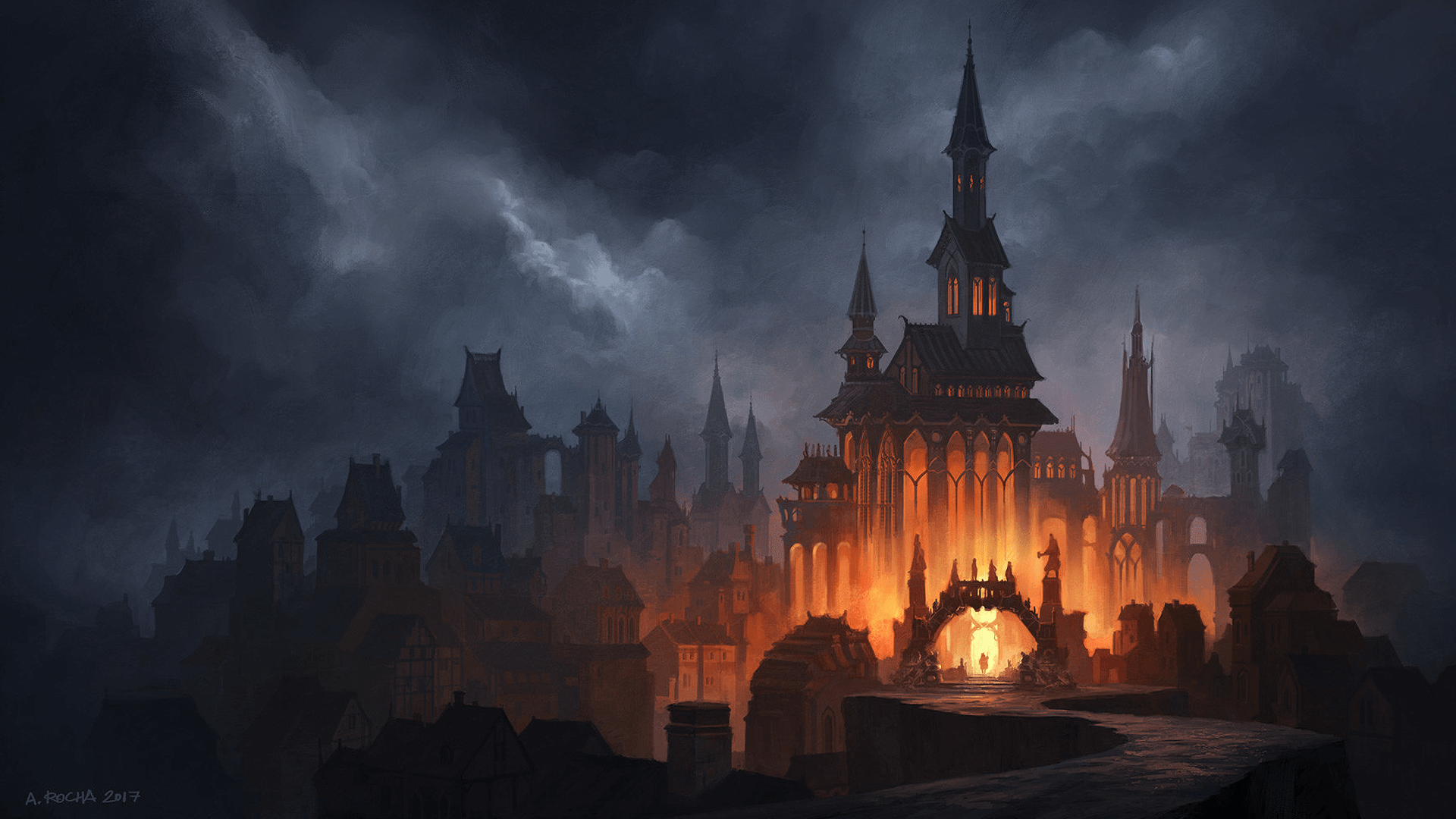 1920x1080 Medieval City by A. Rocha[1920x1080]