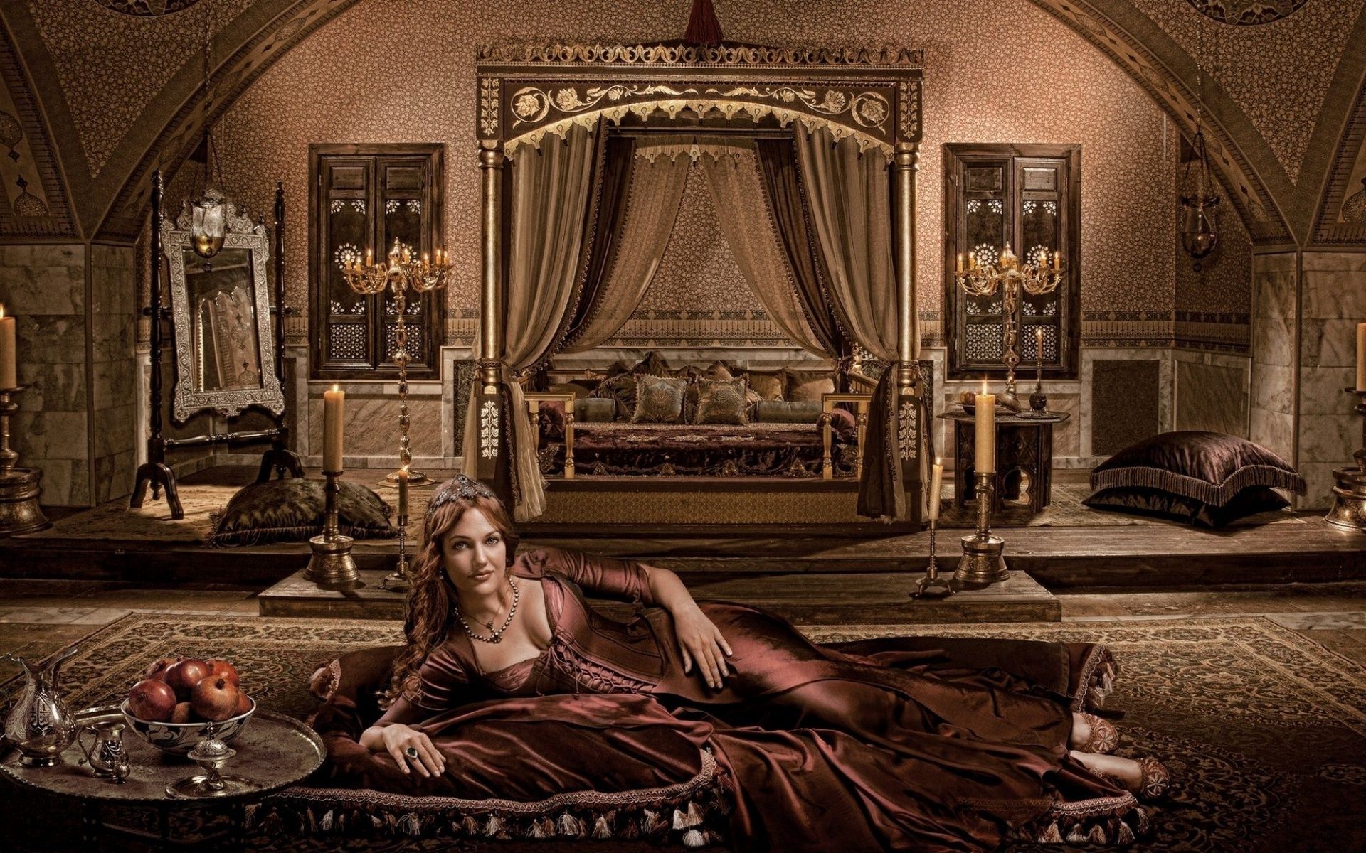 1920x1200 Wallpaper room, Turkey, Palace, Turkey, Magnificent century, Magnificent Century, Hurrem Sultan, Meriem Userli for mobile and desktop, section фильмы, resolution 1920x1200