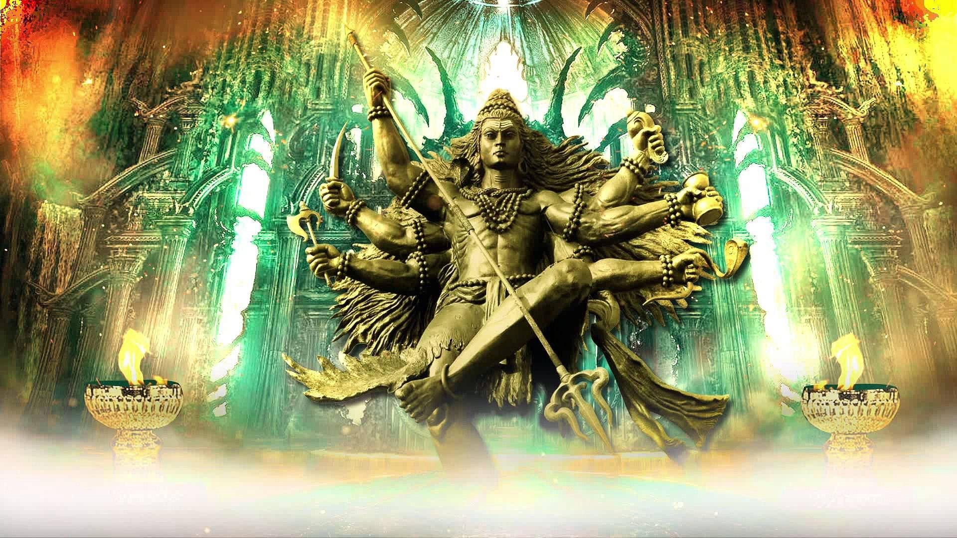 1920x1080 Download Shiv Tandav Shiva Statue Grand Temple Wallpaper